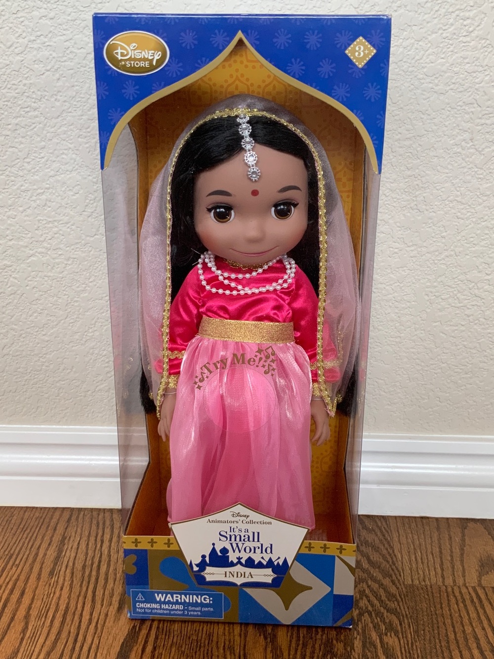 Disney India It’s a Small World Animator’s Collection Singing Doll New in Box